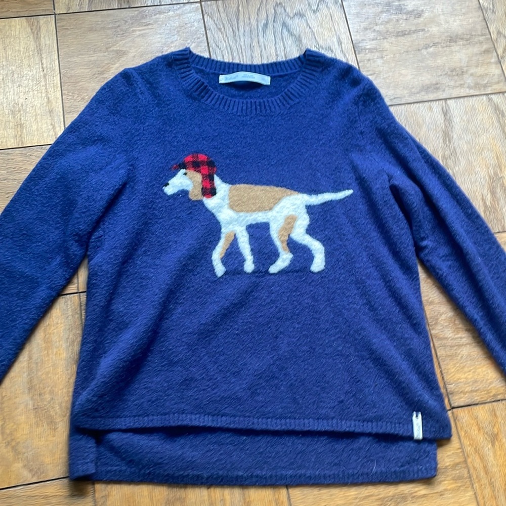Woolrich navy dog sweater